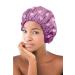 Glow by Daye Satin Lined Shower Cap - Adjustable & Waterproof with Satin Interior | Large Pink Heart - Buy Online on GoSupps.com