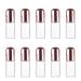 FRCOLOR 10pcs Essential Oil Bottle Mini Perfumes Perfume Roller Adult Devil Halloween Costume Aromatherapy Essential Oils Diffuser Bottle Scroll Wheel With Cover Aluminum Travel 0.1 Ounces Rose Gold 3ml