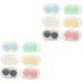 Healvian 12 sentences contact lens container lentil holder tweezers Small plastic container Local storage case container for eye lenses outside holder.