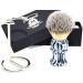 Premium Synthetic Hair Brush with Stand - Animal Pattern in Blue/Black - International Shipping Available - Buy Online on GoSupps.com