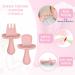 Vicloon Baby Fork and Spoon Set - 4Pcs Infant Silicone Self Feeding Utensil - Easy Grip Toddler Cutlery Kit - Weaning Spoons for Children - Pink-Purple - Buy Online on GoSupps.com