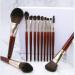 Buy MADALIAN 12 Brushes Set - Complete Loose Powder & Eyebrow Brush Beauty Tools with Wooden Handle | International Shipping Available - Buy Online on GoSupps.com