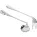 Lurrose Left-Handed Stainless Steel Cutlery Set - 5-Piece Spoon & Fork Utensils for Seniors - Ergonomic Design Perfect for Easy Dining - Buy Online on GoSupps.com