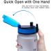64HYDRO 32oz Motivational Fitness Sports Water Bottle with Time Marker, Strainer & Fast Flow - BPA Free for Work, Gym & Outdoor Sports - Buy Online on GoSupps.com