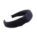 Shineweb Elastic Knotted Knit Design Headband Headwrap Hair Accessories Navy Blue