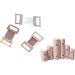 10Pcs Coffee & White Elastic Bandage Clips - Stretch Metal Fixation Clamps Kit for Bandages & Bandaging Supplies - International Shipping Available - Buy Online on GoSupps.com