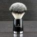 New silver pointed roofs synthetic shaving brush - fiber bristle - black resin & metal handle - exceptional comfort and low maintenance - New collection of Jagshaving