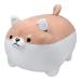 Auspicious beginning Shiba Inu Plush Soft Toy Stuffed Animal Plush Pillow Cushion Doll Kawaii Plush Corgi Plush Toy (11.8 inch Brown) 11.8 inch Brown