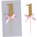 Gadpiparty 10 Pcs First Birthday Wedding Fondant Topper Baby Shower 1st Birthday 1 Year One Year Old Birthday Cake Picks Stick Glitter Cupcake Picks Cakes Cake Topper Insert Card Number - Buy Online on GoSupps.com