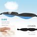 PrettyCare 3D Sleep Mask 2 Pack - Contoured Eye Mask for Sleeping - Blackout Out Light - Includes Ear Plugs and Travel Bag - A-Black&Blue - Buy Online on GoSupps.com