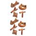 TOVINANNA 10pcs massager sandalwood face neck massager manual muscle triangle pillow triangle neck massager foot massager massager made of sandalwood scratching board spa