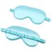 Soft Silk Sleep Eye Masks for Women Lightweight Eye Cover Eyeshade for Night Sleeping with Elastic Strap Light Blue Light Blue 1 Count (Pack of 1)