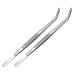 May - Set - 2X terrarium tweezers 30 cm long - feeding tweezers - feeding tongs - terrarium tweezers - curved design - stainless steel
