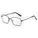 Progressive multifocus reading glasses square metal frame older glasses with an elastic hinge HD reader for men and women gold+2.50 black 2
