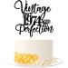 Kaoenla Vintage Since 1974 Aged To Perfection Cake Topper -Black Glitter Cake Topper-Celebrating 47th Birthday/47th Anniversary Party Decoration(47th) - Buy Online on GoSupps.com