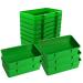 12 Pcs Bird Plastic Feeder,Seed Food Feeding Cups Plastic Hanging Bowl for Pet Parrot Parakeet Gamefowl Poultry Pigeon,Green