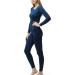 TSLA Women's Thermal Underwear Set - Soft Fleece Lined Long Johns - Winter Warm Base Layer Top & Bottom - Navy, Medium - Buy Online on GoSupps.com