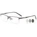 Vevesmundo Self -tinting glasses Blue light filter Photochrome sun reading glasses Metal Halfbrand glasses with sun protection for men 1 piece of coffee self -tinting glasses 1.0 x