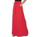 Women's summer skirt midi colored holiday maxi skirts leisure skirt long flow gate beach dresses wrap skirrock comfort casual sexy partyock summer rock elegant retro flower skirt fold skirt for women x1-red xl