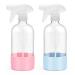 Rionisor Glass Spray Bottles with Silicone Sleeve Protection Empty 16 oz Refiilable Containers Reusable Spray Bottles with Adjustable Nozzle for Hair Cleaning Solutions 2 Pack Blue&Pink 2 Pack Blue green pink