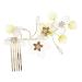 DOITOOL Flower Comb Hair Comb Bridesmaid Hair Accessories Crystal Hair Accessories Flower Decor Flower Headpiece Wedding Decor Wedding Hair Accessories Tiara Beautiful Metal