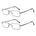 Metal Reading Glasses Men Women Blue Light Blocking Glasses (Gun Metal 2.5x)