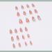 YOSOMK 24pcs Almond Press On Nails Set | Short French False Nails with Glue | Glossy Acrylic Nails for Women | Red and Green Stitching - Buy Online on GoSupps.com
