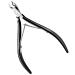 KMZ Cuticle Nippers Stainless Steel Professional Cuticle Cutter Trimmers Cuticle Cutters with Double Spring Manicure Pedicure Tool for Home and Salon (Black)