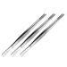 Set of 3 cooking tweezers 20 cm long - kitchen tweezers - grill tweezers - grill tongs - stainless steel