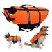Wallpage dog fainfun life jacket dog orange life jacket for small and large dogs ripstop and reflective adjustable size with strong buoyancy and swimming rescue handle (XL orange) XL Orange