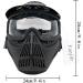 Full Face Tactical Mask for Paintball, Airsoft & Outdoor Activities - Impact Resistant with Goggles - Black Clear Lens - Buy Online on GoSupps.com