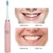 Pink Waterproof Electric Toothbrush - Vibrating Soft Bristles Automatic Cleaning Interchangeable Heads for Adults - Buy Online on GoSupps.com