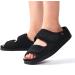 JBTNBX Women's Diabetic Slippers Extra Wide Width Adjustable Breathable Mesh Open-Toe Shoes - Size 7.5 Black - Buy Online on GoSupps.com