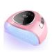 180W nail dryer nail lamp led/uv lamp for nails nail lamp 48 LED light 10/30/60/120s Timer infrared sensor LCD display nail tools for fingernail and toenail suitable for all gel pink
