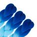 Jumbo Ombre Braiding Hair 3 Pack 24 Inch Synthetic Crochet Braids - Blue/Sky Blue - Buy Online on GoSupps.com