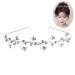 minkissy Flowers hair clip Floral hair barrettes Crystal hairband hair loop Floral hairband flowers wedding Wedding