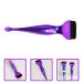 NOLITOY Makeup Foundation & Concealer Brush Set | Flat Top & Eye Shadow Brushes with Spoon for Liquid Blending - Purple - Buy Online on GoSupps.com