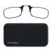 Thinoptics Reading glasses with universal compactui - compact foldable reading glasses with flex -fit technology - 1.00 1.50 2.00 2.50 diopters - visual aid optics glasses reading aid for women men black frame black case 2.0 x