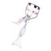 Small Eyelash Curler - Small Eyelash Curler in Fish Tail Shape - Ergonomic Portable Makeup Supplies Beautiful Eyelash Tools for Girls Women Females Ladies A4 Chrome Plated With Pink Comb Pink Mermaid Hand