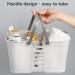 Dajidafu Shower Basket - Multifunctional Plastic Cleaning Bag with Handle for Bath Linen and Laundry | White Dormitory Accessories - Buy Online on GoSupps.com