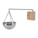 Sauna Oil Cup Sauna Aromatherapy Oil Holder Stainless Steel Essential Oil Fragrance Diffuser Bowl with Wooden Block Use for Sauna Room(Small 11.4x9.1x1in)