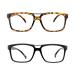 2 Pair Bifocal Reading Glasses for Men and Women Spring Hinges Clear Lenses Bifocal Reader(All Strength Available) 3