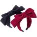 TQUXNGA Layered Bowknot Headbands for Woman Anti Slip Headbands Skincare Wide Brim Headband for Girls Washing Face Makeup Black - Buy Online on GoSupps.com