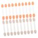 Mikinona 50pcs Two-color Eyeshadow Brush Eye Makeup Brush Drawstring Cosmetic Bag Concealer Latex Head White