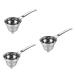 Zerodeko Oil Strainer Funnel Canning Funnel 3 Pcs Oil Spill Soy Sauce Stainless Steel Grease Filter Spoon Stainless Steel Funnel 25X9.1X8CMx3pcs Silverx3pcs