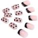 OnSaya Coffin False Nails French Short Press on Nails Black Heart Stick on Nails Pink Fake Nails 24pcs for Women and Girls 1 count (Pack of 1) Pink - Buy Online on GoSupps.com