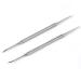 2pcs Stainless Steel Nail Groove Dirt Pick Double Head Toenail Remover Pusher File Cuticle Pedicure with Non Slip Hand Toenail Pick Tool Accessories