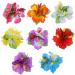 Quickdraw 6 x Hula Girl Hibiscus Flower Hair Clips Lei Hawaii Ladies Costume Accessory