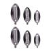 Solustre 6 pieces Banana Haircap Pereal Cock holder Harz Hair clip slide -resistant hair comb women girls girls hair accessories big medium small black