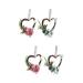 Zerodeko 4 Pcs Para De Mujer Interior Home Decoration Simulation Wreath Wicker Garland Christmas Rattan Wreaths Floral Wreath Heart Shape Garland Wedding Wooden Artificial Flower Car Door